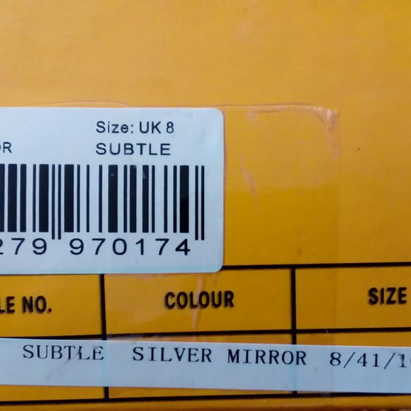 SUBTLE SILVER MIRROR PERSPEX BLOCK MID HEELS - Picture 5 of 13